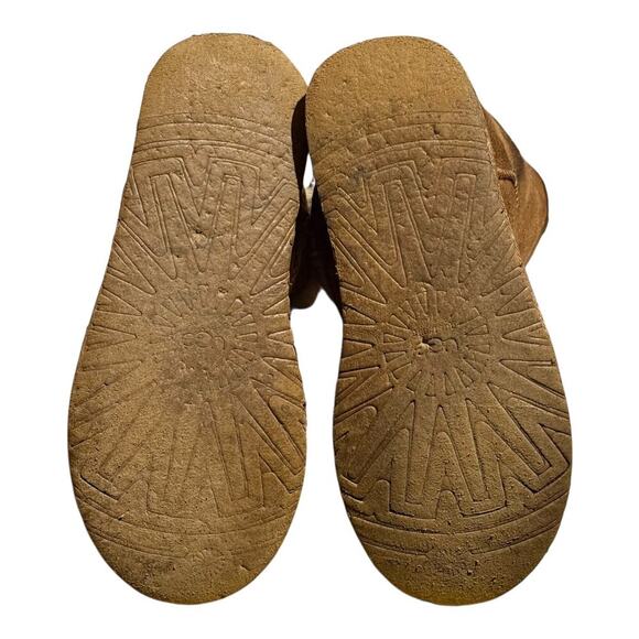 UGG Australia Bailey Bow Pom Pom Tail Suede Boots Women's Size 8 Chestnut - Picture 7 of 7